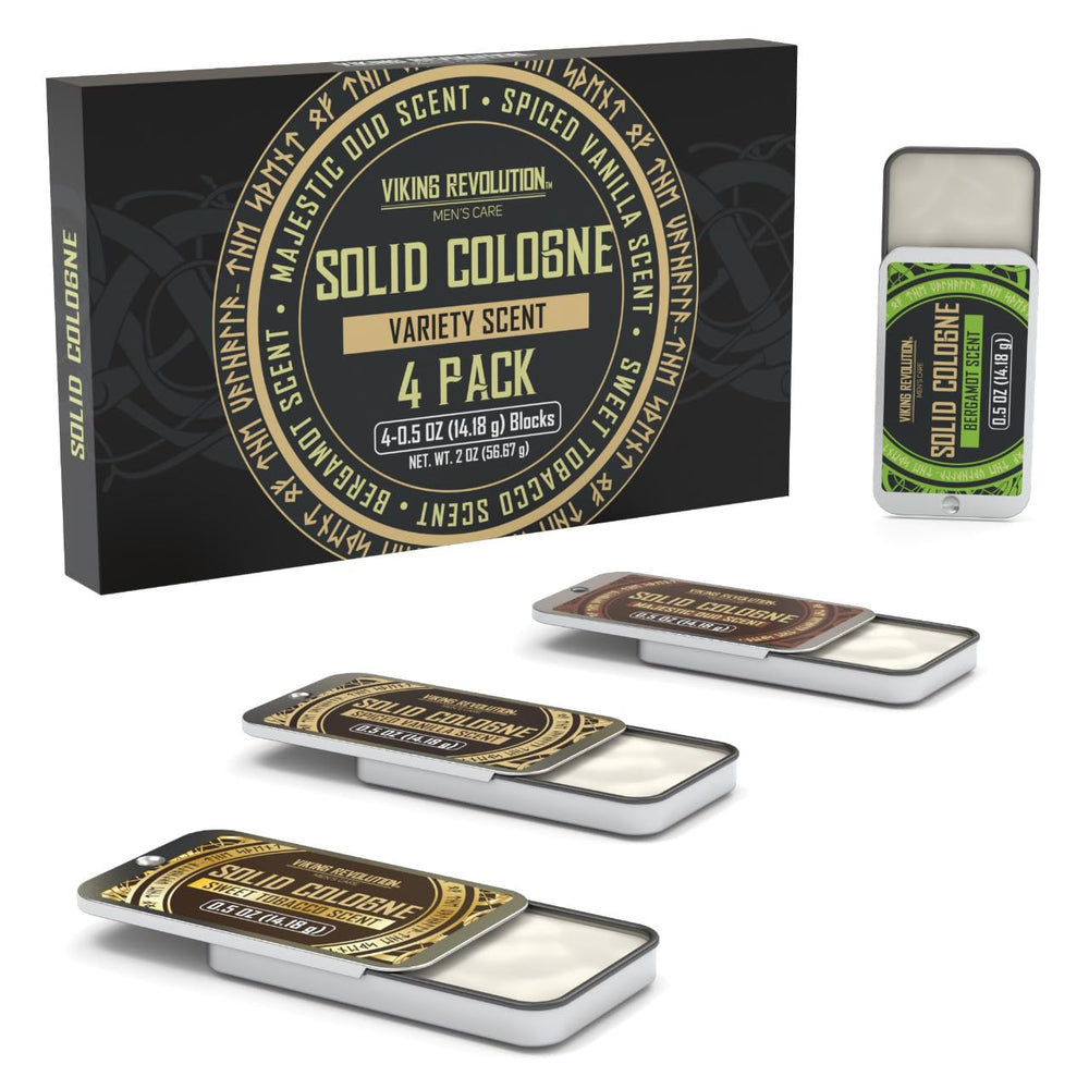 Viking Revolution compact cologne bars for quick on-the-go use.
