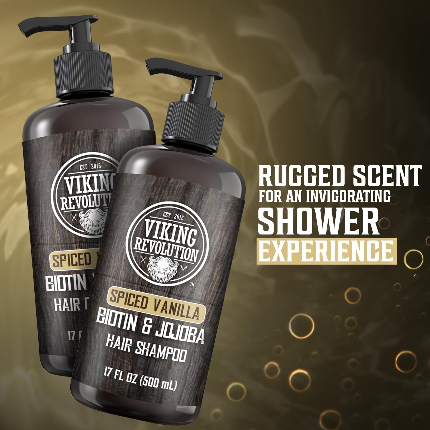 Man using Viking Revolution set in a morning grooming routine.