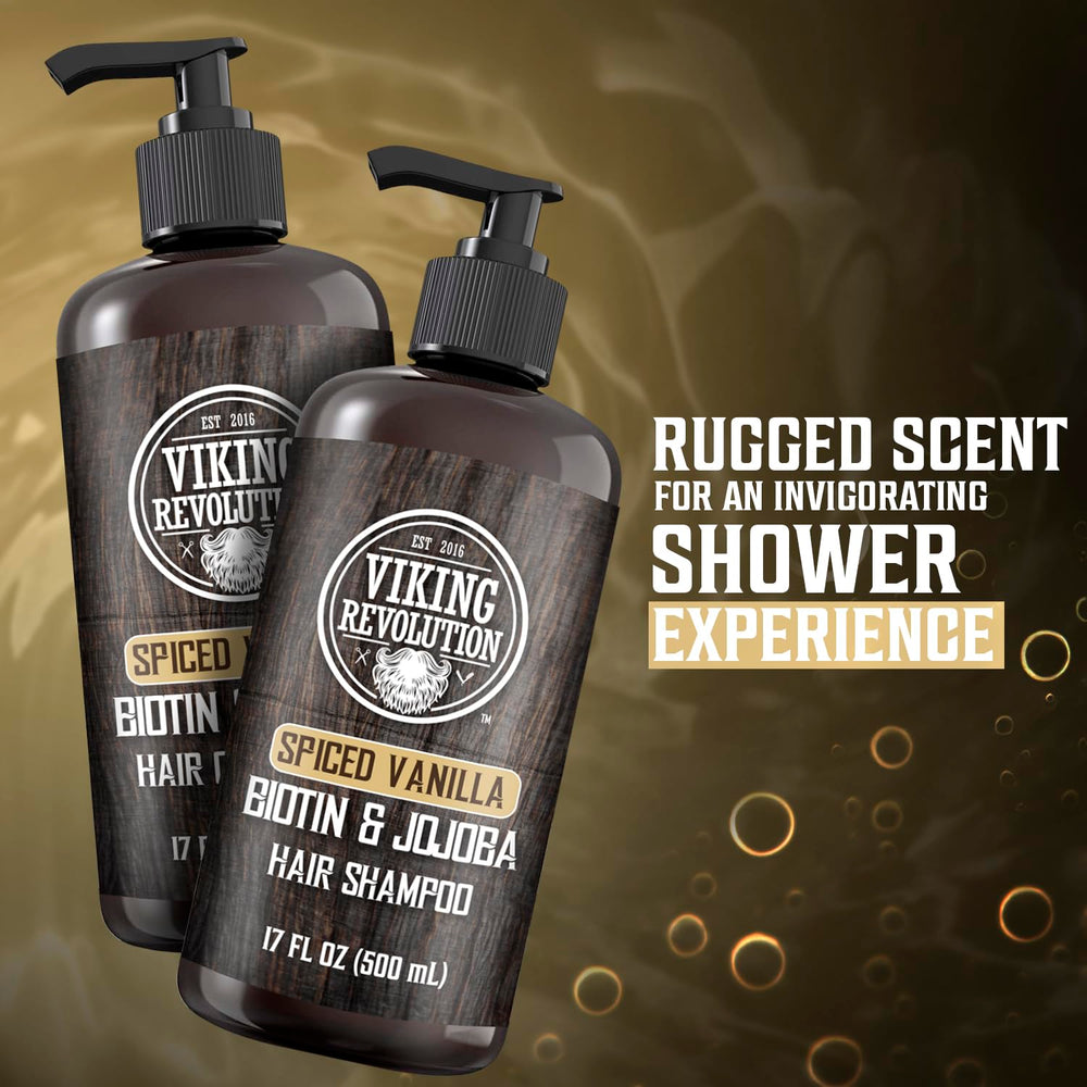 Man using Viking Revolution set in a morning grooming routine.