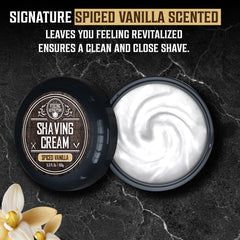 Viking Revolution cream uses natural oils to condition skin during shaving.