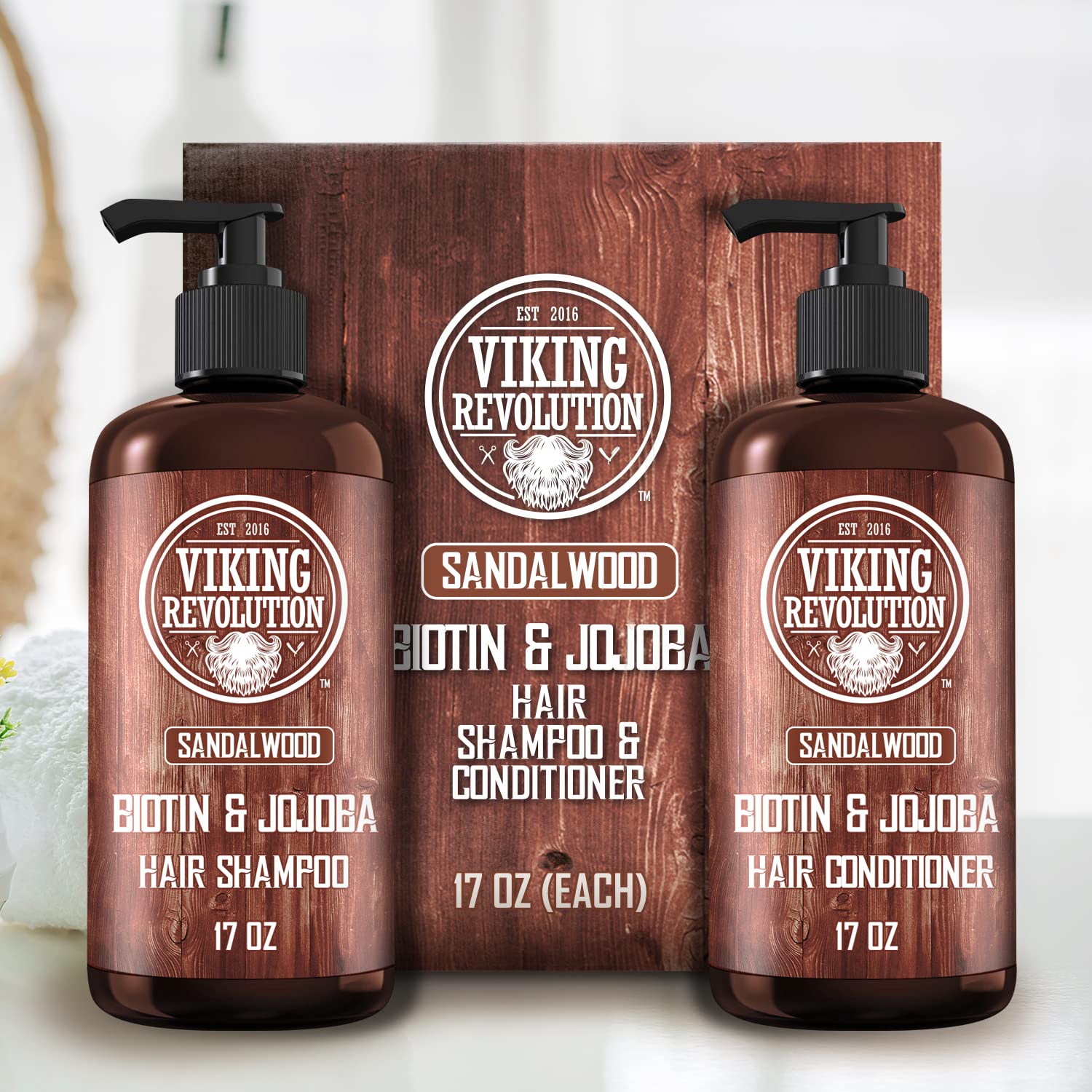 Viking Revolution packaging box showing sandalwood set