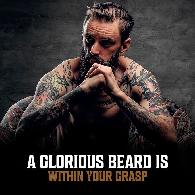 Viking Revolution Palo Santo beard oil bottle designed for on-the-go grooming