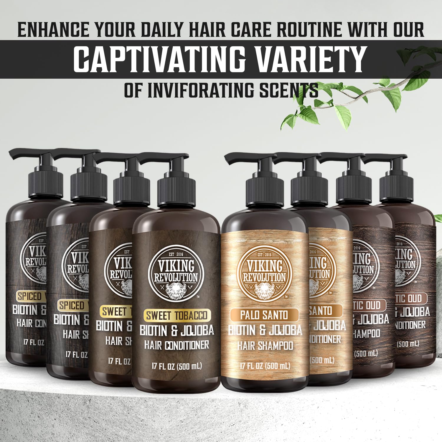Viking Revolution Palo Santo shampoo lather for daily wash and refresh.