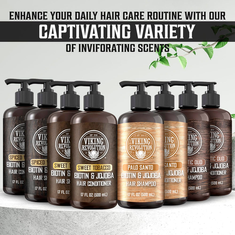 Viking Revolution Palo Santo shampoo lather for daily wash and refresh.
