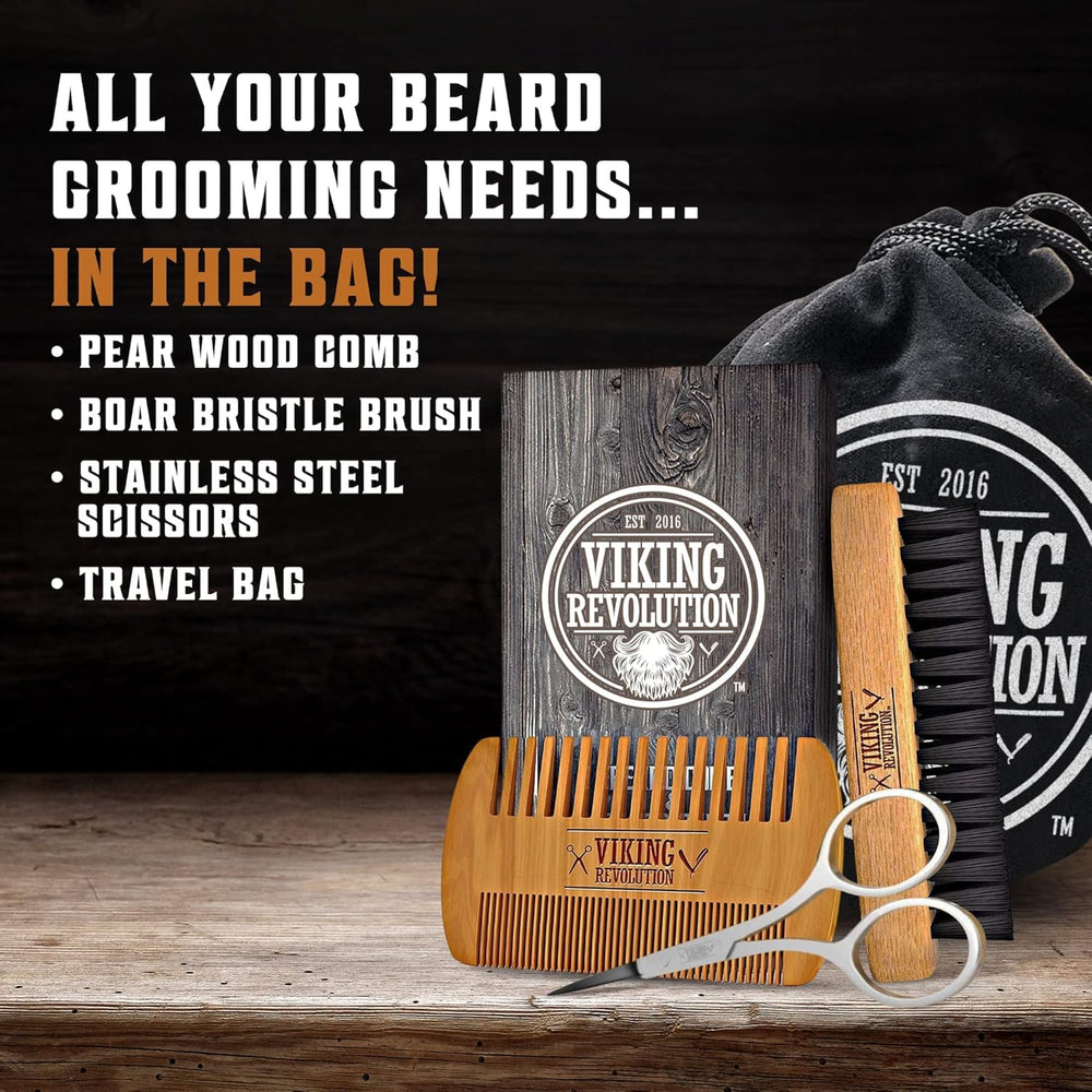 Viking Revolution dual action pear wood comb smoothing knots