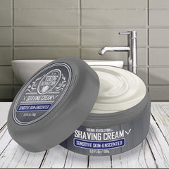 Viking Revolution shaving cream lather close-up showing rich silkiness for a smooth shave