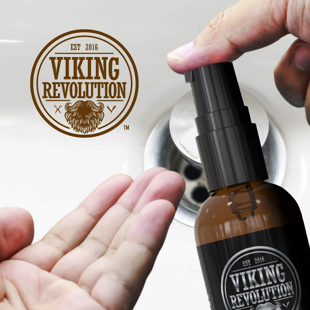 Sleek bathroom setup with Viking Revolution oil for quick prep
