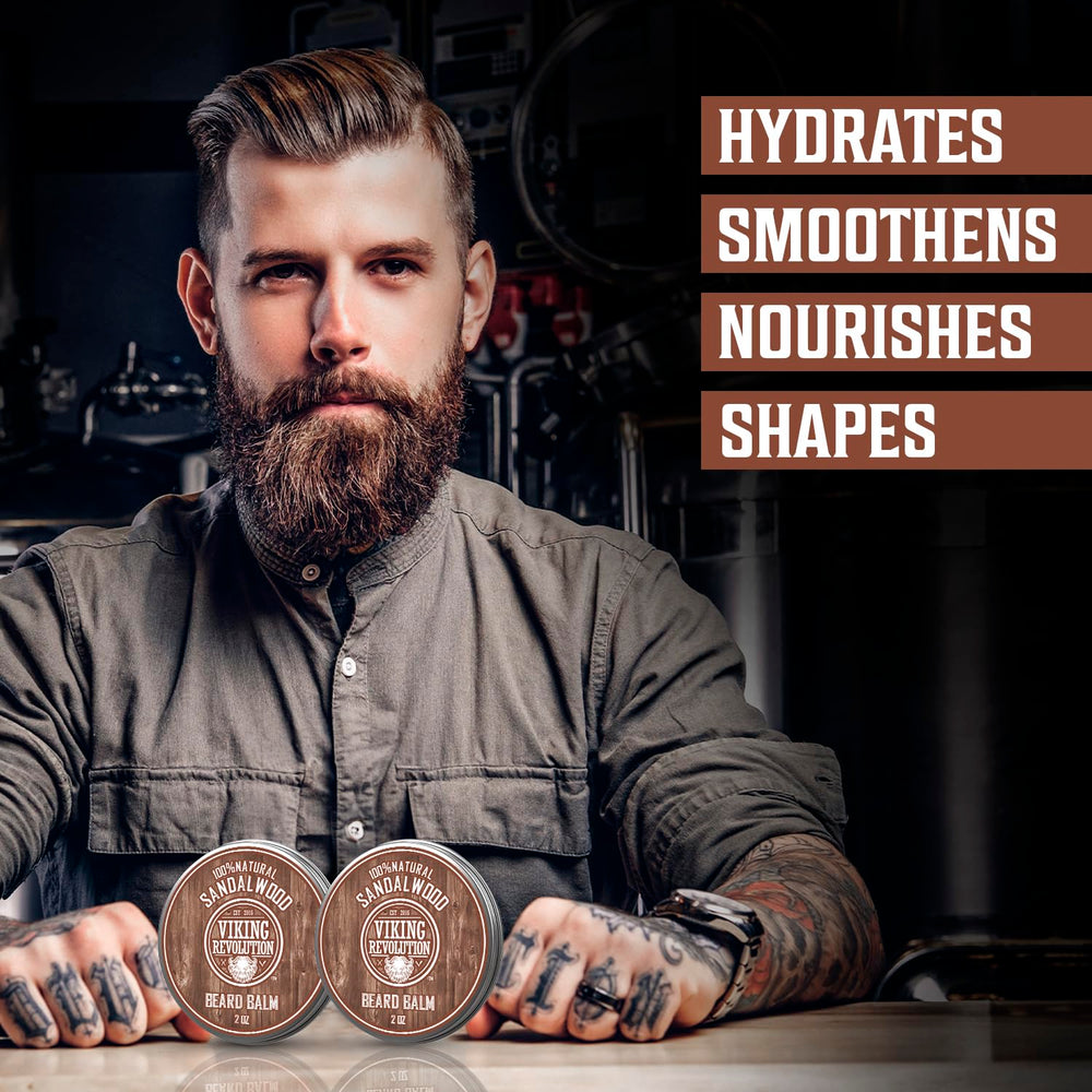 Viking Revolution beard balm ingredients argan and jojoba nourish beard