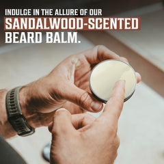 Viking Revolution sandalwood beard balm ingredients jojoba oil for shine
