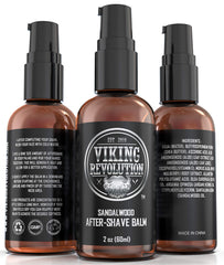 Viking Revolution Viking Luxury After-Shave Balm sandalwood scent close-up enhances post-shave ritual