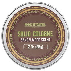 Viking Revolution sandalwood solid cologne compact tin for easy on-the-go fragrance