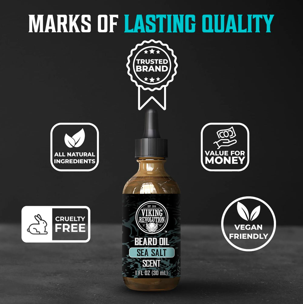 Oil on beard demonstrates smoothing and conditioning during daily grooming