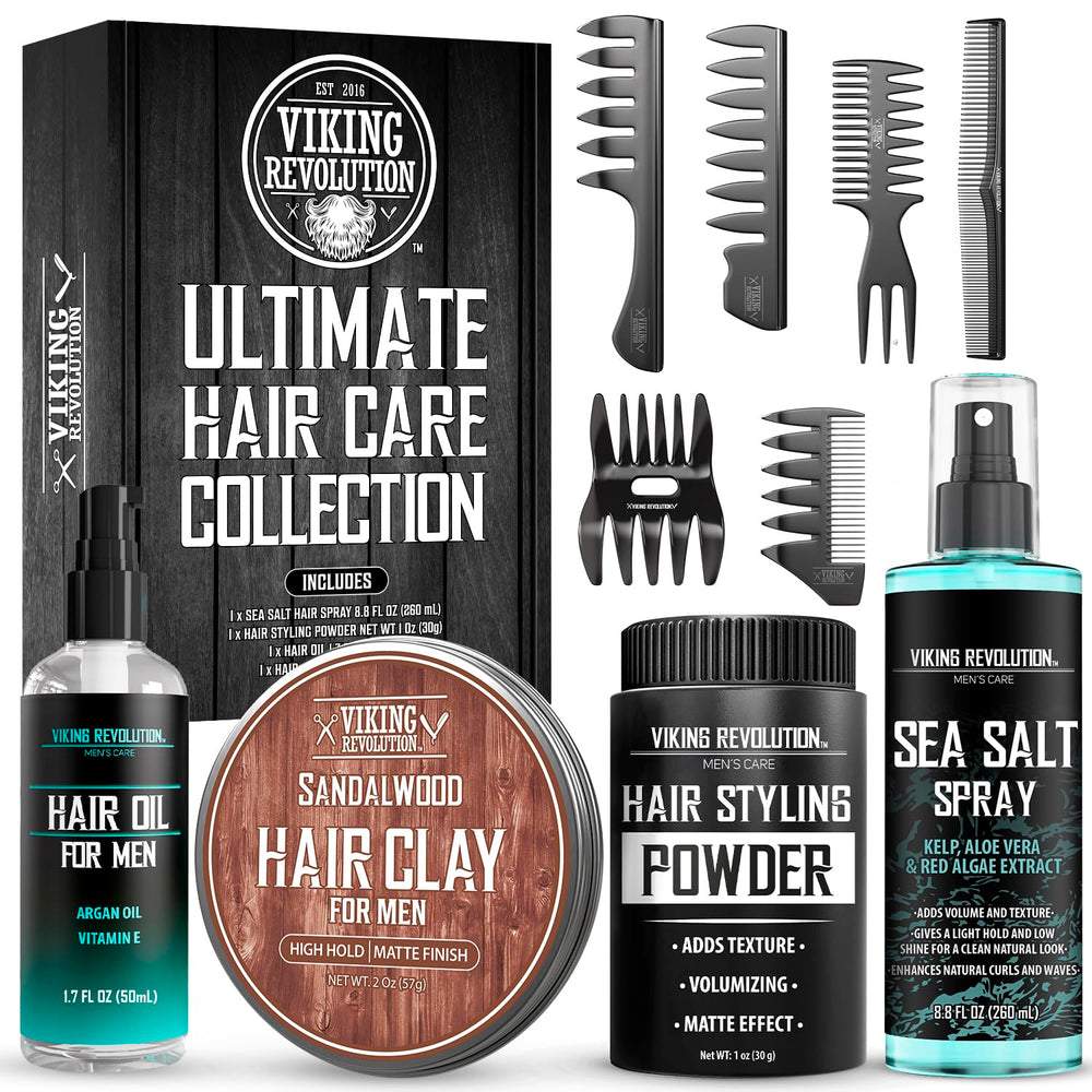 Viking Revolution sea salt spray bottle delivers natural texture for a windswept finish.