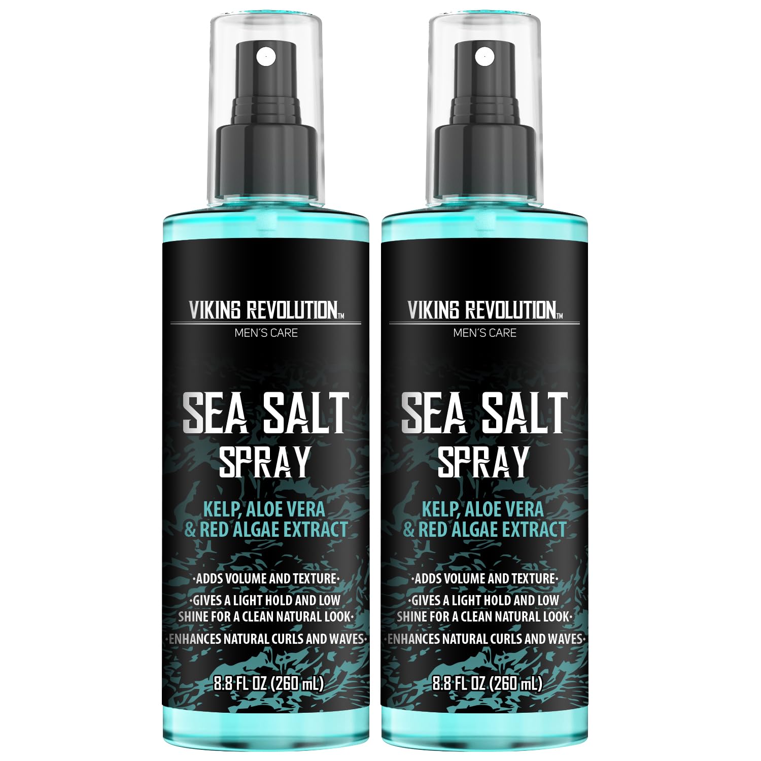 Viking Revolution Sea Salt Spray creates textured hair with beach-ready volume.