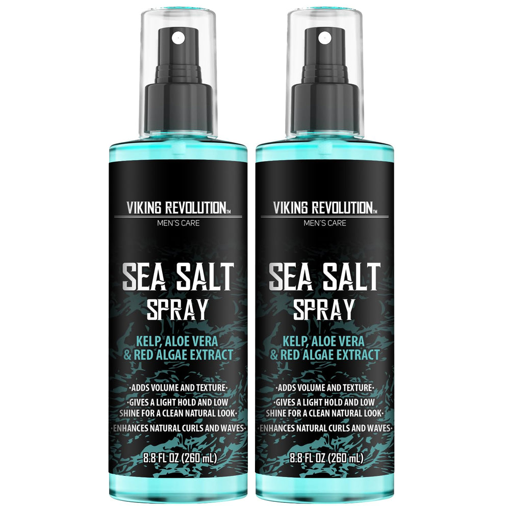 Viking Revolution Sea Salt Spray creates textured hair with beach-ready volume.