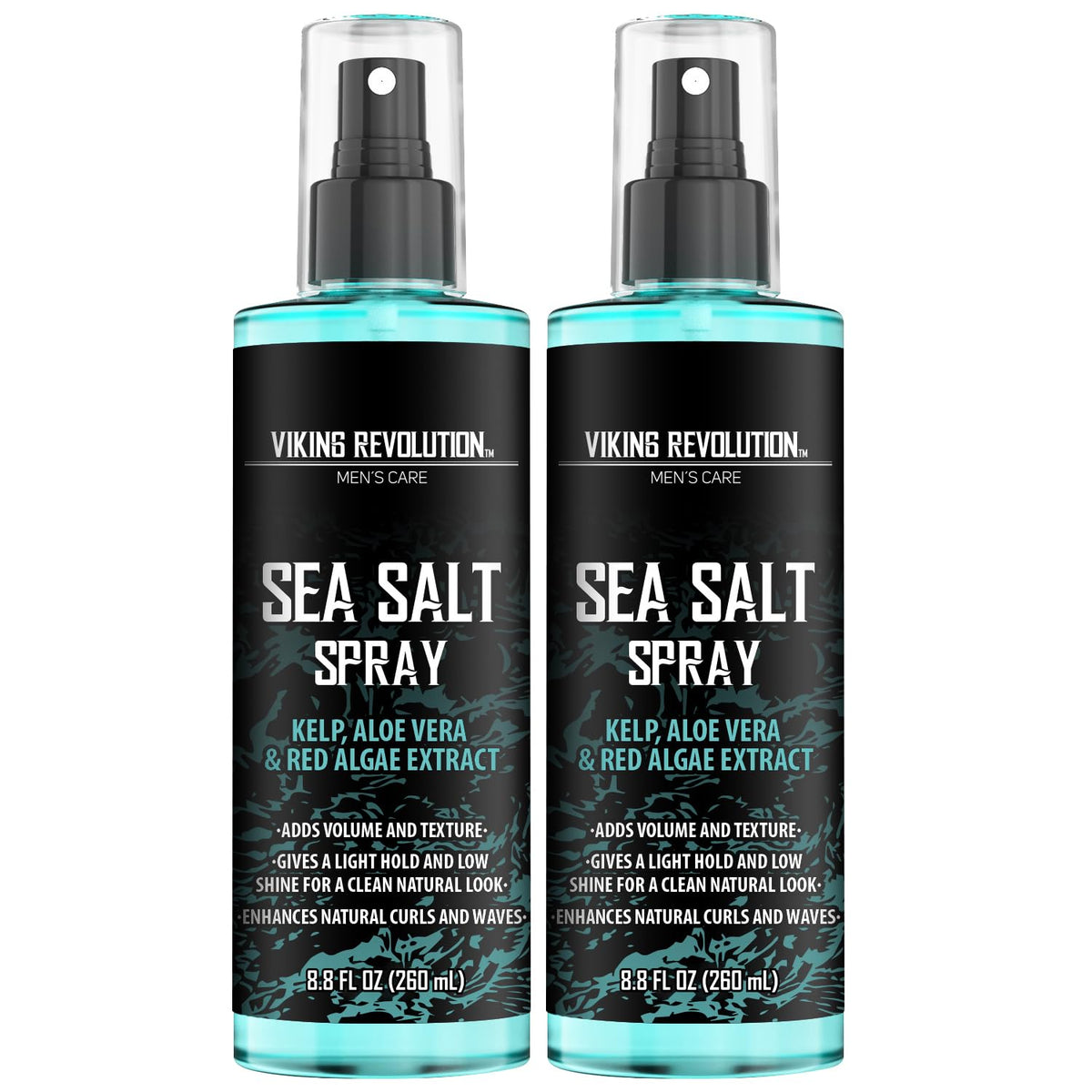 Viking Revolution Sea Salt Spray creates textured hair with beach-ready volume.