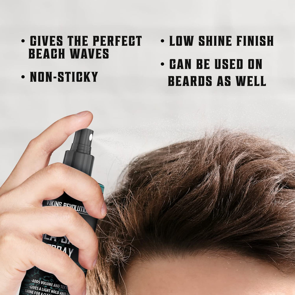 Viking Revolution Sea Salt Spray designed for men with a balanced finish.