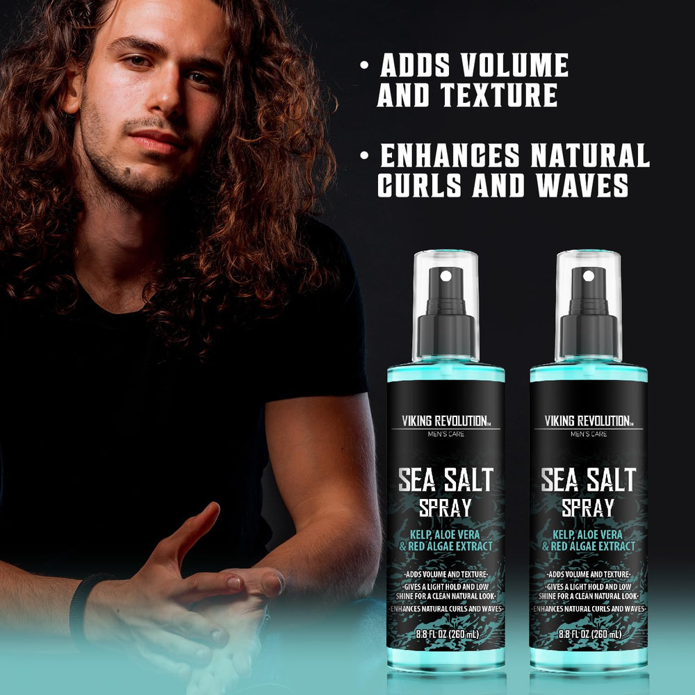 Viking Revolution Sea Salt Spray enhances natural waves for a casual, beachy look.