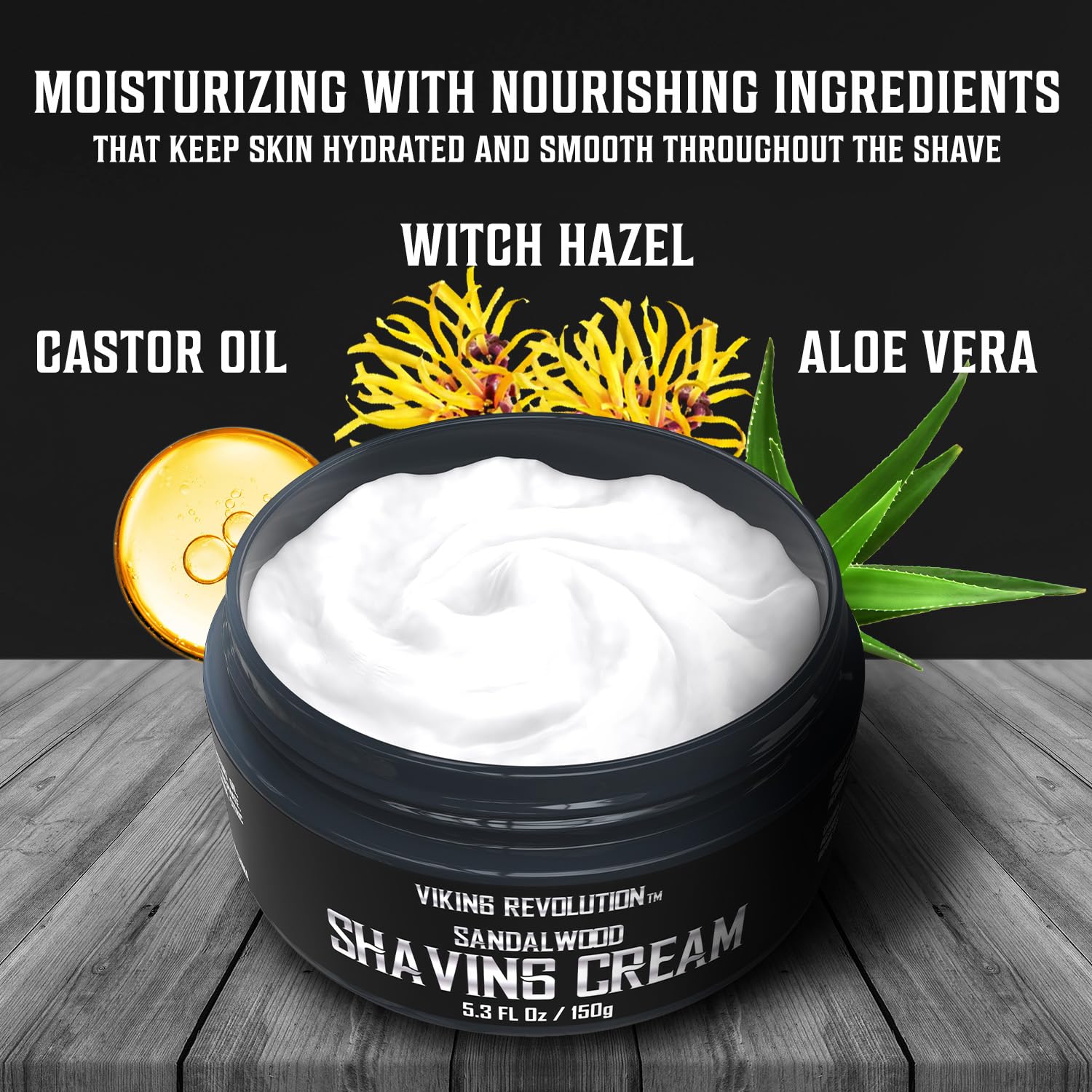 Viking Revolution shaving cream natural oils helps conditioning and a great scent