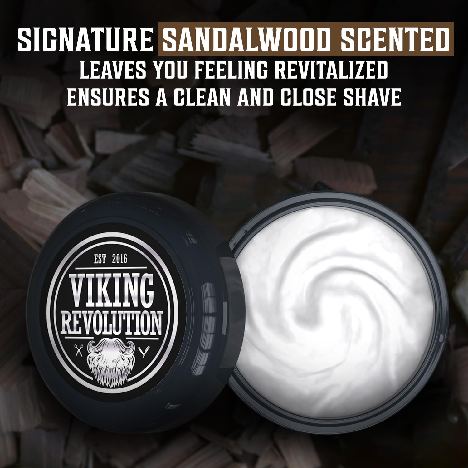 Viking Revolution shaving cream for sensitive skin reduces irritation while moisturizing
