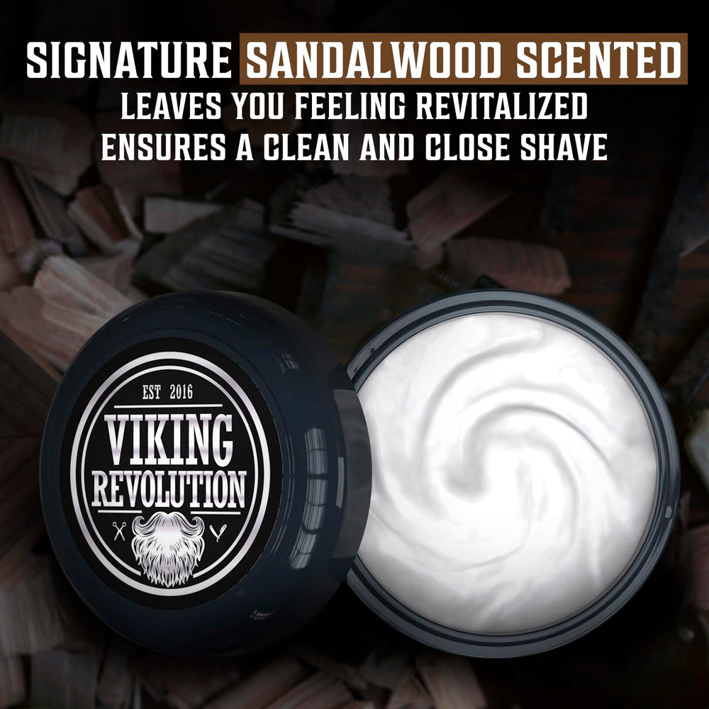 Viking Revolution shaving cream for sensitive skin reduces irritation while moisturizing