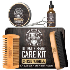Viking Revolution spiced-vanilla beard brush detangles and smooths the beard