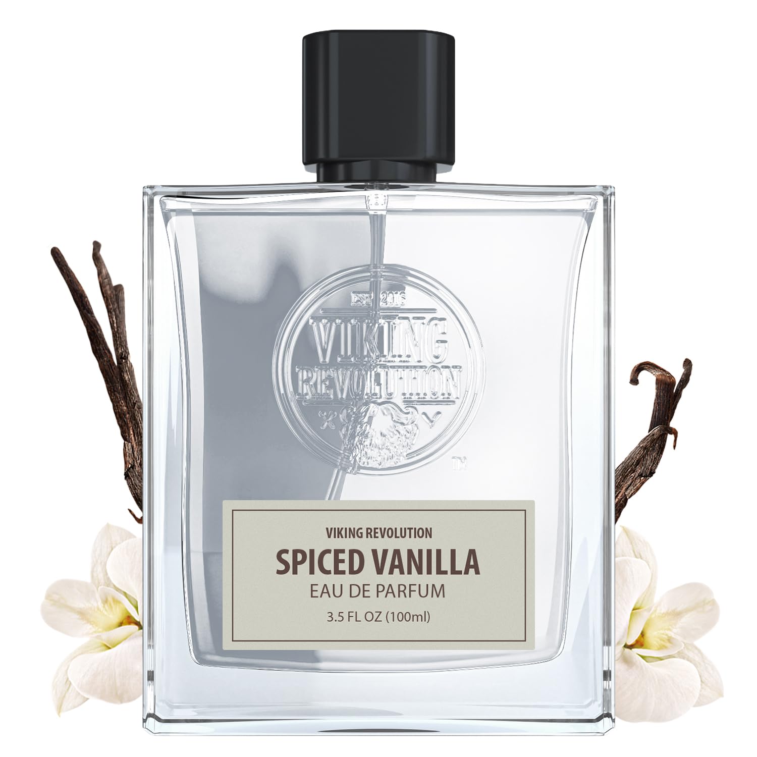Viking Revolution Spiced Vanilla Cologne bottle with bold vanilla and spice notes for everyday wear