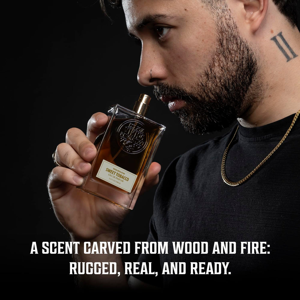 Viking Revolution Sweet Tobacco Cologne cap detail, premium craftsmanship