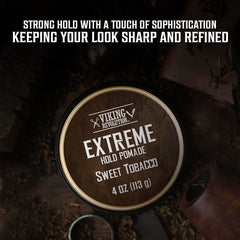 Envase de 4oz de Viking Revolution Sweet Tobacco Pomada para pelo.