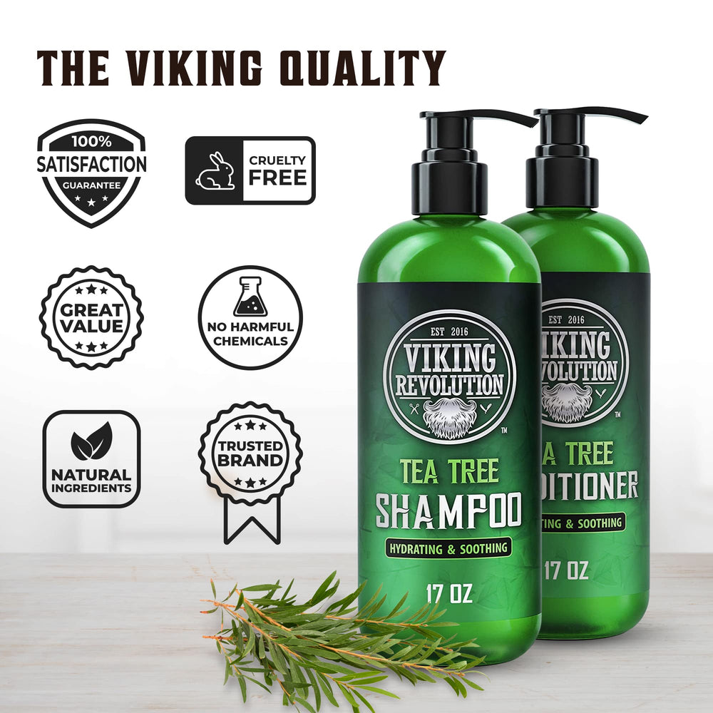 Viking Revolution Tea Tree Conditioner bottle providing moisture and detangling.