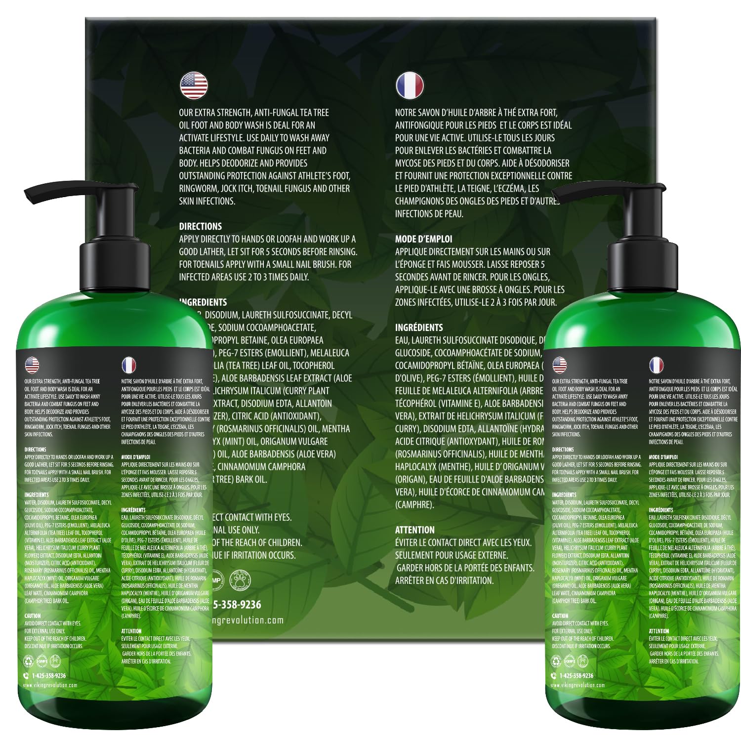 Viking Revolution Tea Tree Oil Body Wash daily use for refreshed skin.