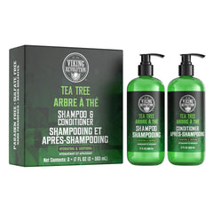 Viking Revolution Tea Tree Shampoo close-up showing texture and natural oils.