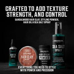 Viking Revolution texture powder tin adds lift and volume with clean hold.