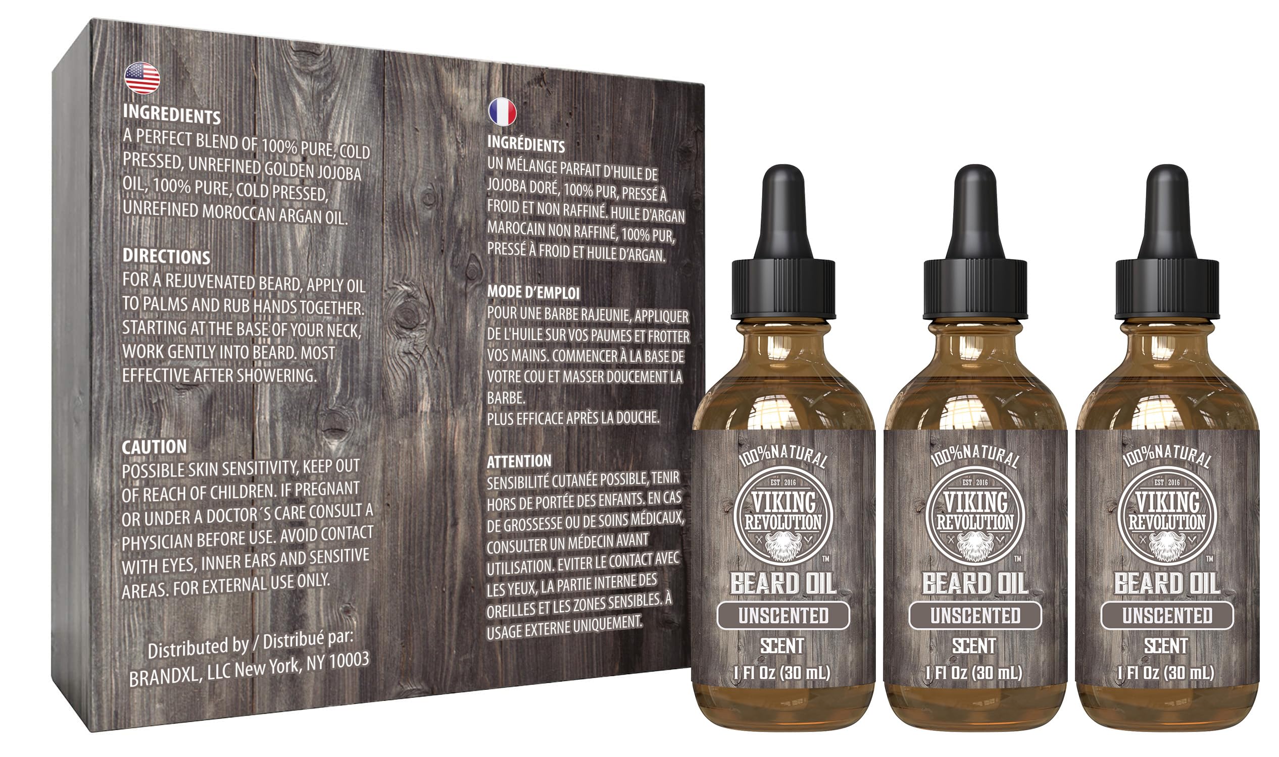Three-pack box offers convenience and value for grooming routines.