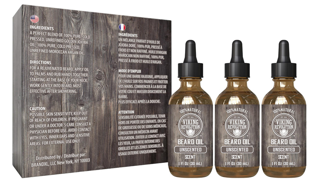 Three-pack box offers convenience and value for grooming routines.