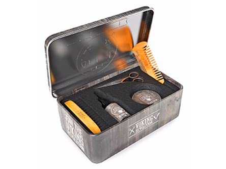 Viking Revolution beard brush for detangling and smoothing coarse facial hair.