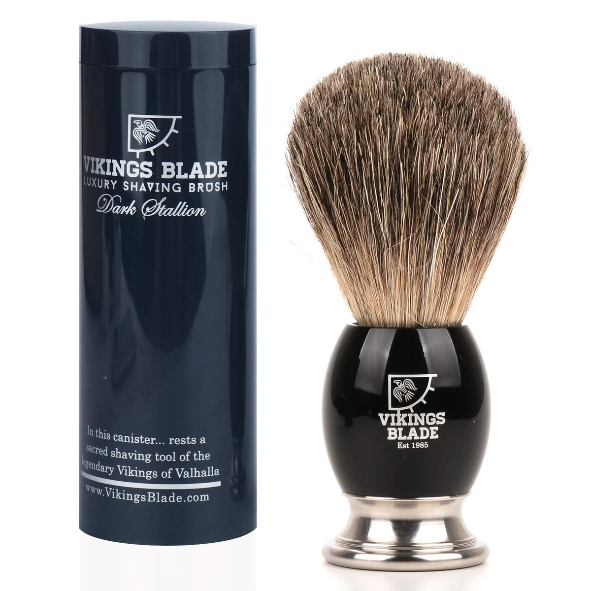 VIKINGS BLADE Dark Stallion brush handle with ultra-heavy acrylic for premium balance