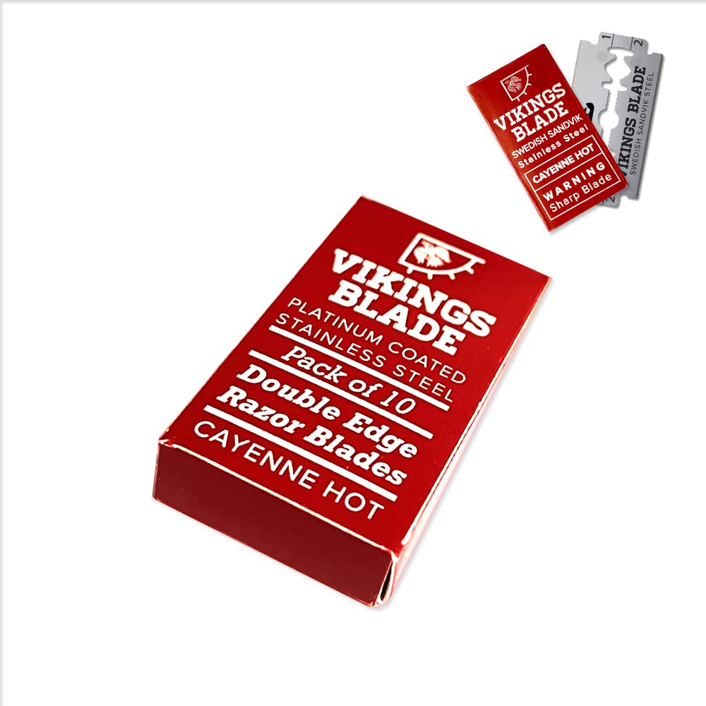 VIKINGS BLADE Swedish steel replacement blades pack for smooth, close shaves