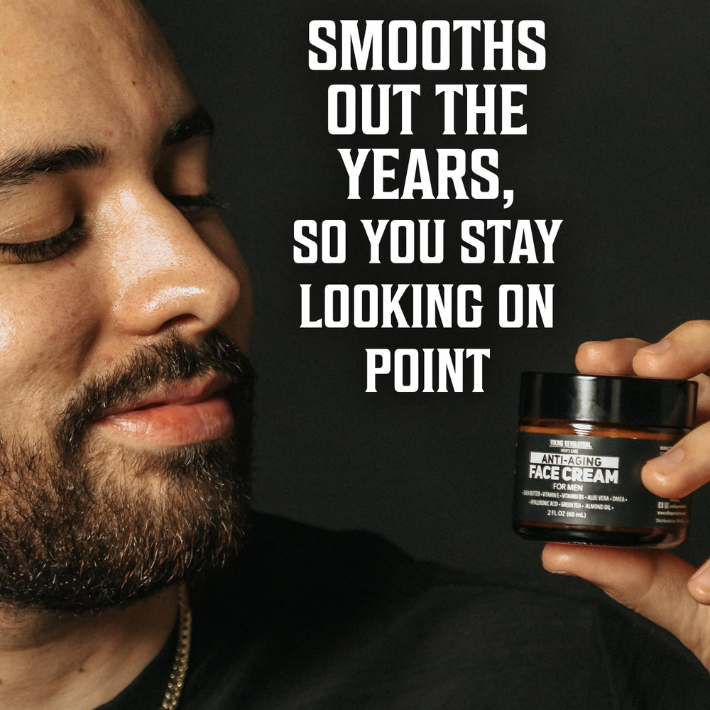 Rutina diaria para hombres con Viking Revolution, piel fresca y cuidada.