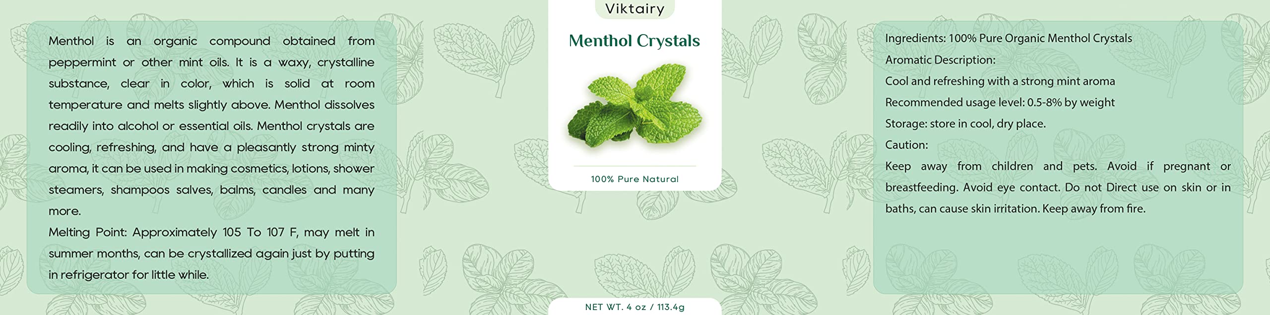 Viktairy ambientación con cristales mentol, aroma para bienestar diario