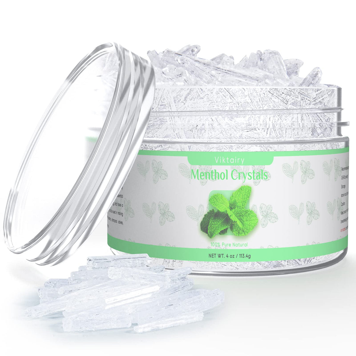 Viktairy cristales de mentol, empaque visible, aroma fresco para difusor