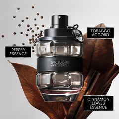 Viktor&Rolf Spicebomb bottle cap detail signaling a bold, masculine fragrance choice.