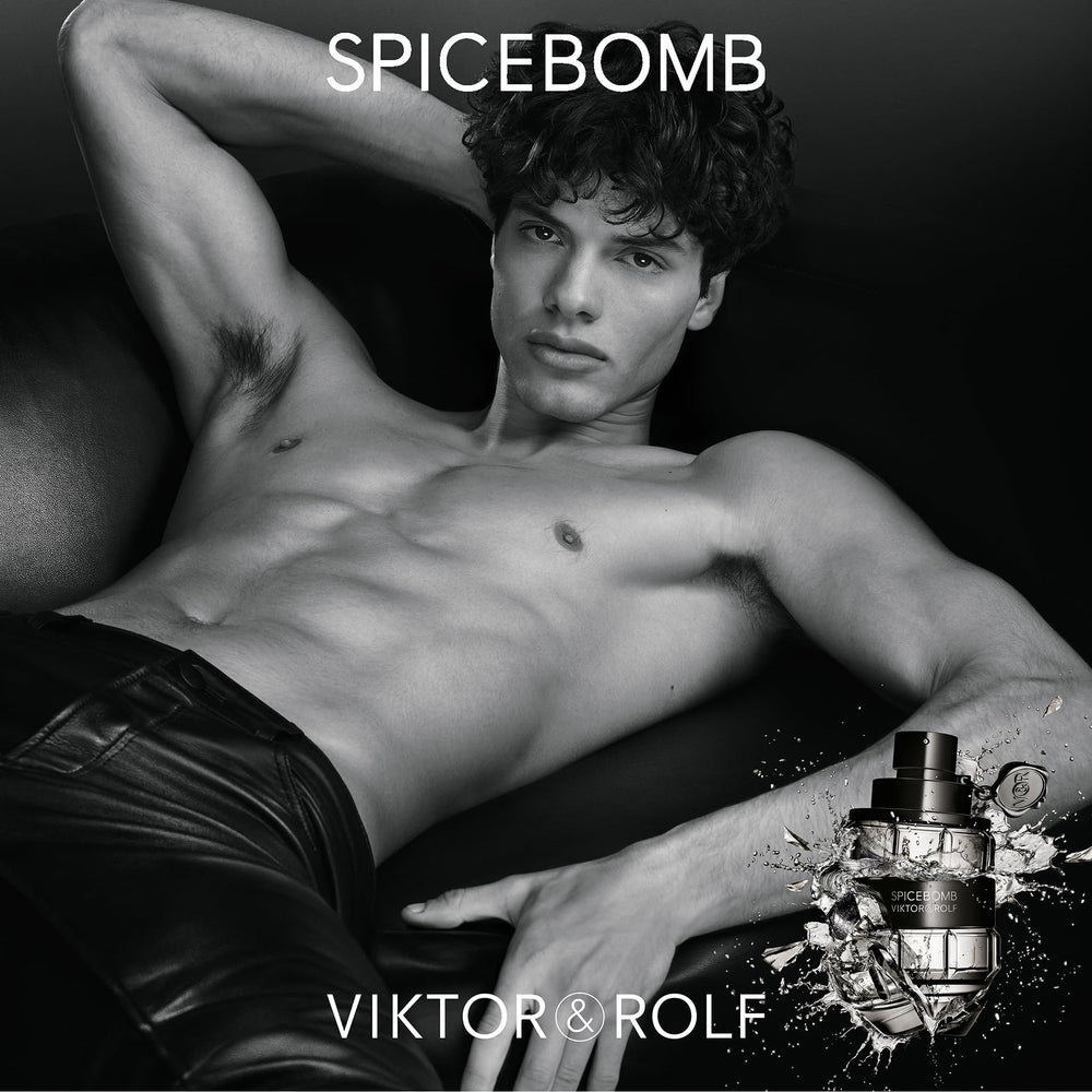 Viktor&Rolf Spicebomb boxed packaging on a clean surface.