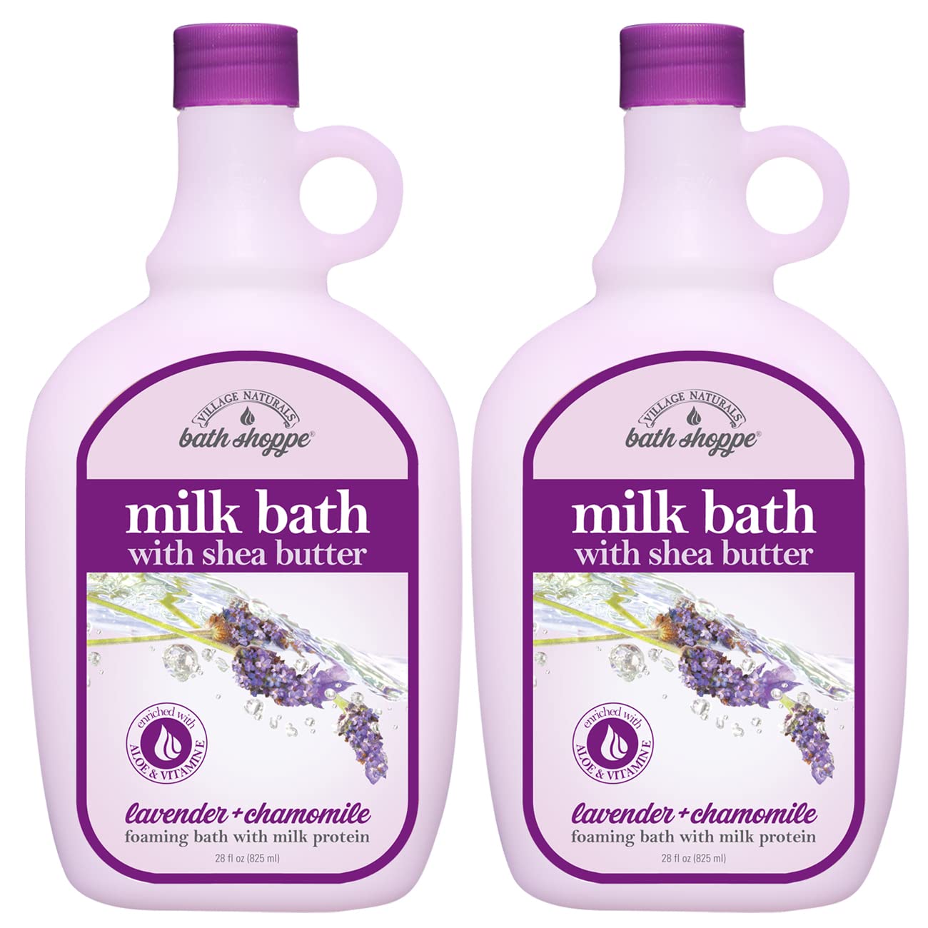 Village Naturals Milk Bath with Lavender pour to create luxurious bubbles