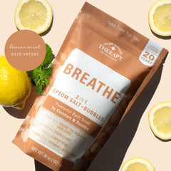 Village Naturals Therapy Breathe, aroma cítrico de limón y mentol para despertar sentidos.