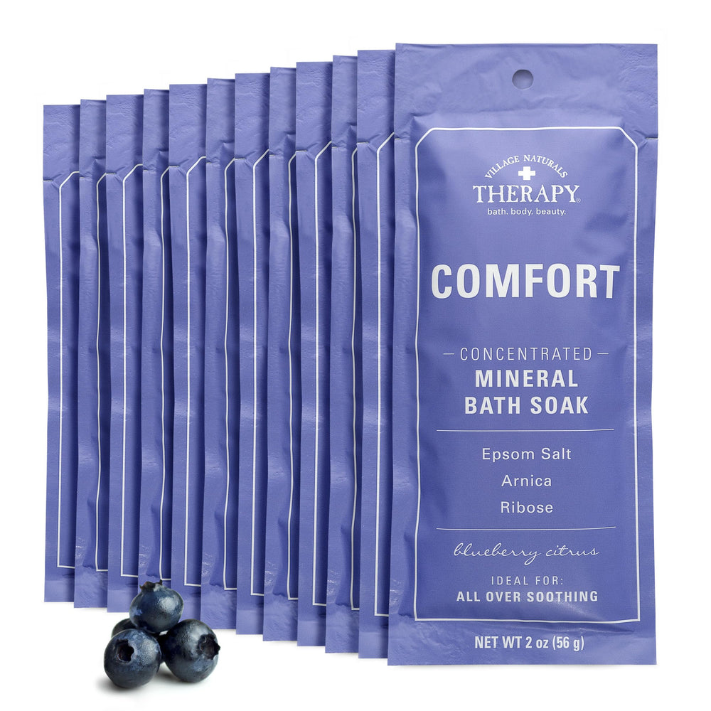 Village Naturals Therapy empaque de bano mineral arandano citrico para relajacion