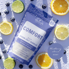 Village Naturals Therapy Comfort Foaming Bath Soak con Aceite de Linaza para cuidado de la piel