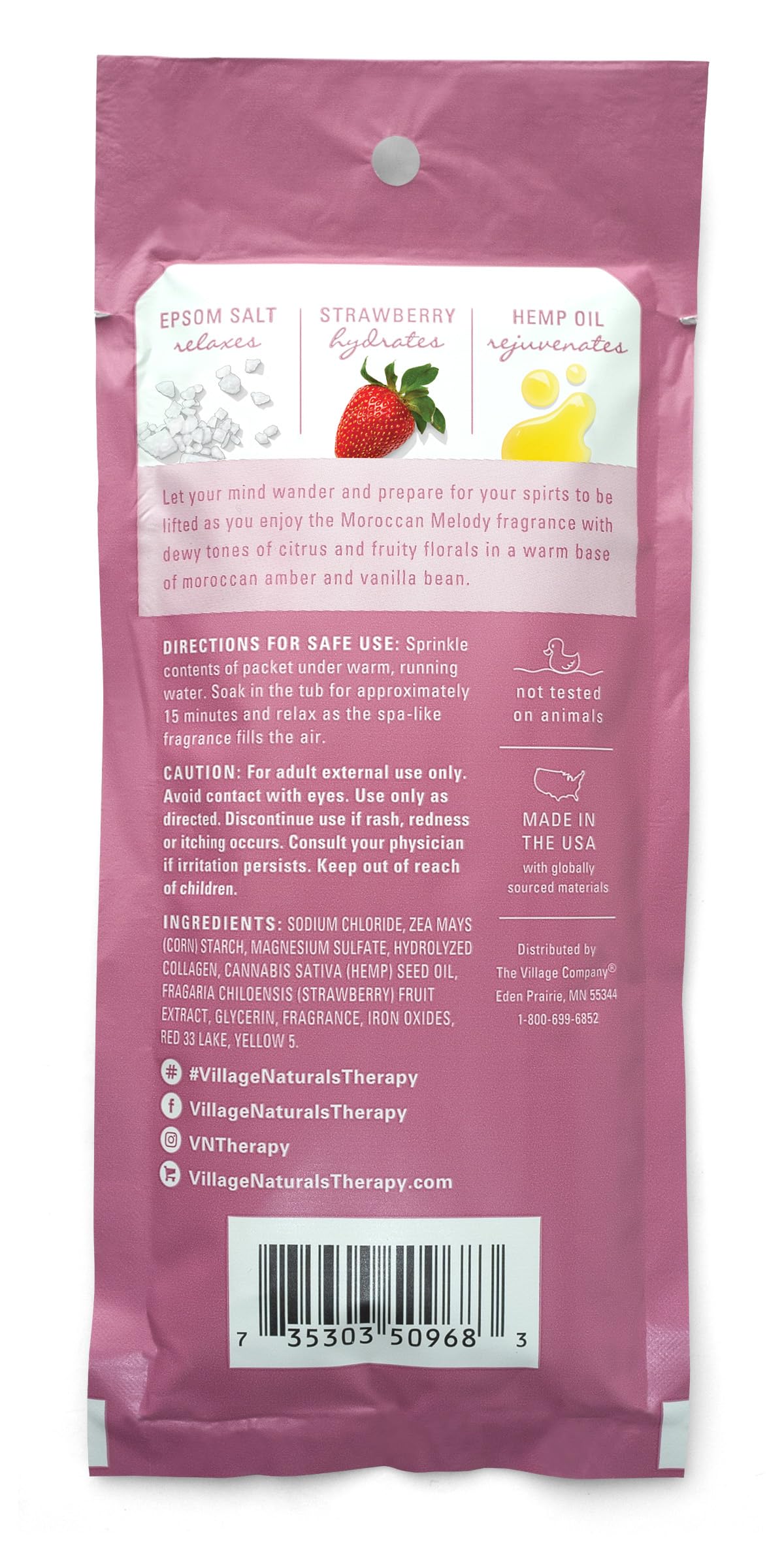 Village Naturals Therapy Resplandor frasco de 2 oz con aroma marroquí