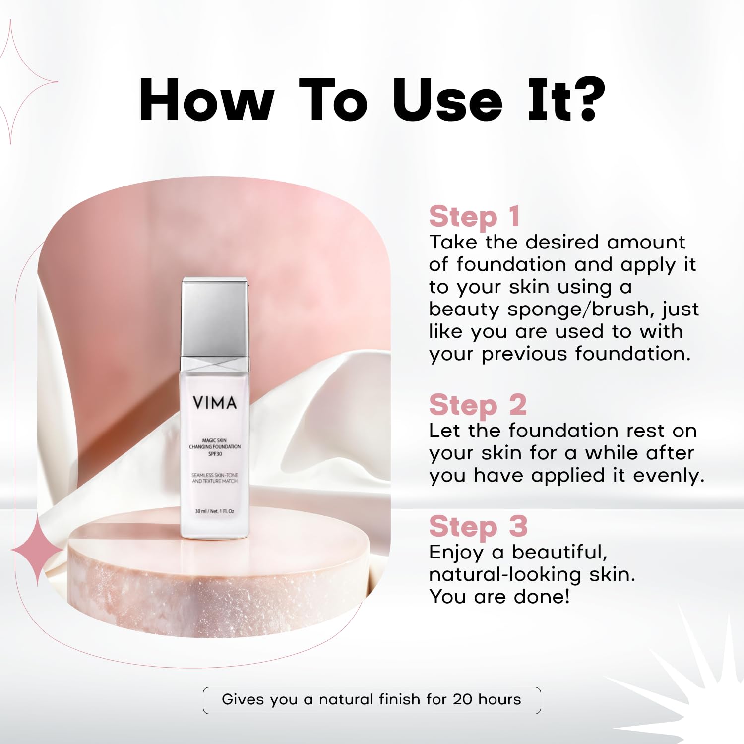 Vima vegan paraben-free symbol indicating clean beauty choice.