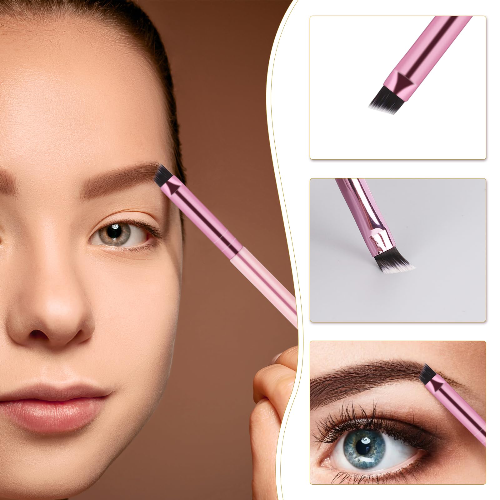 Vin Beauty aluminum ferrule and ABS handle for long-lasting use.